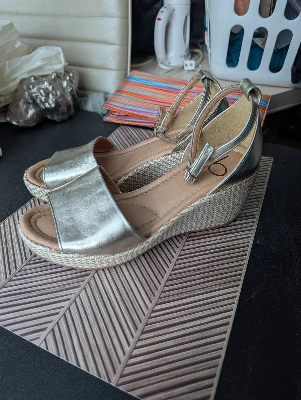 Gold Wedge Sandals